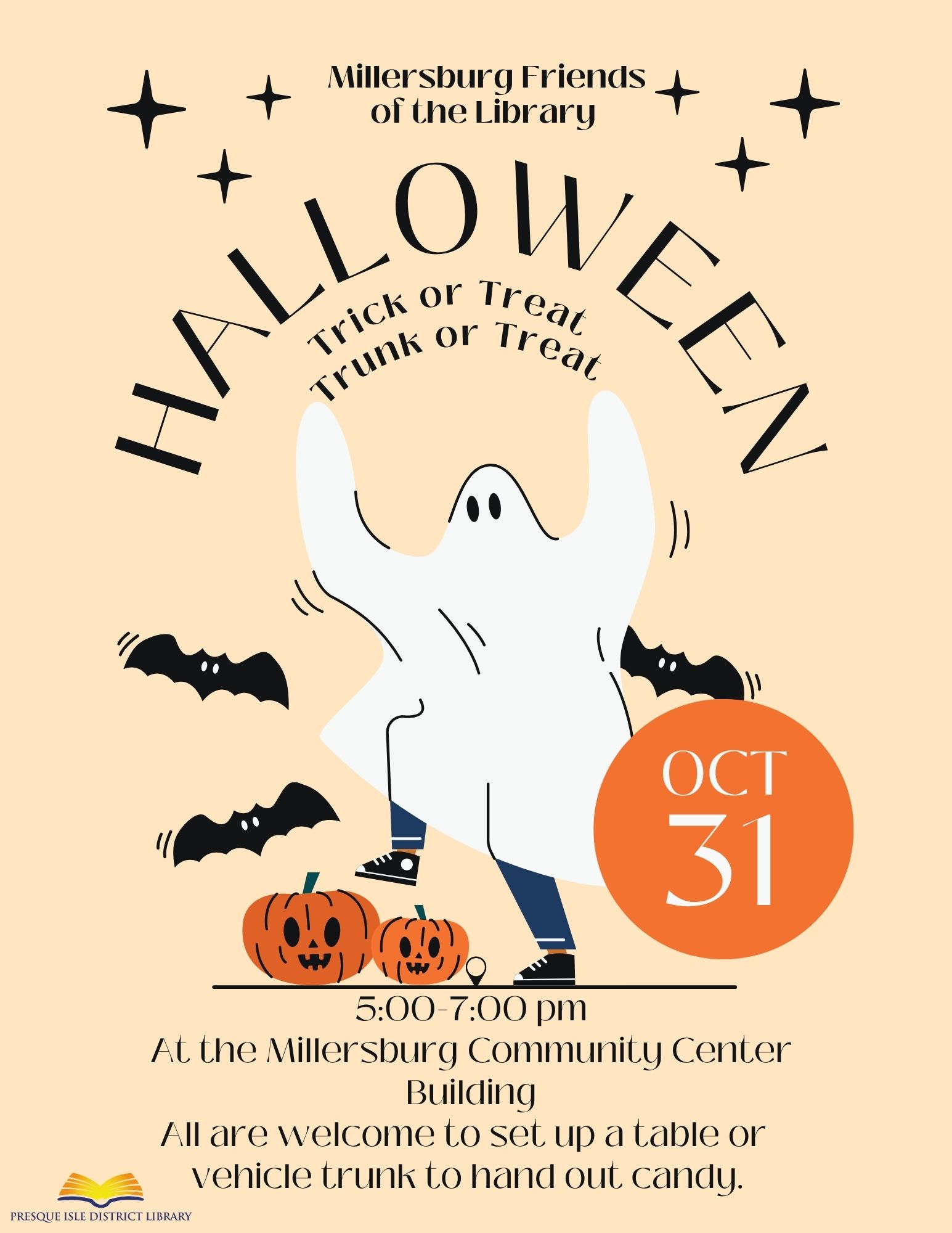 Millersburg Halloween Trick or Treat Trunk or Treat Monday, October